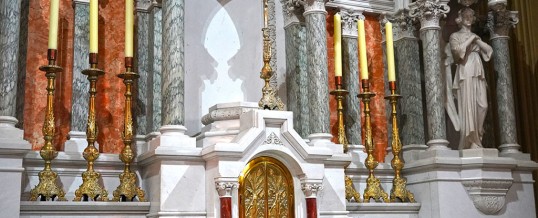 Altar Crucifix and Candlesticks